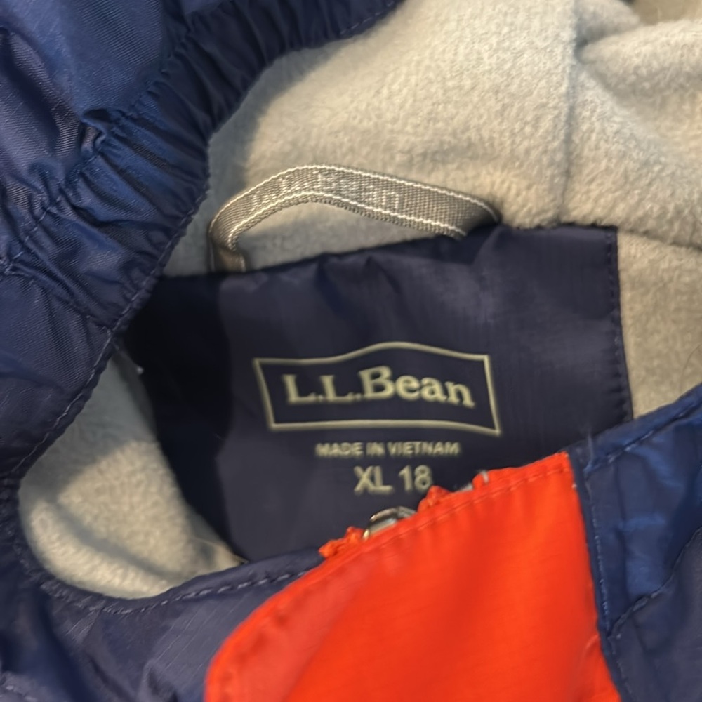 NWOT Boys LL Bean trail model rainJacket with fleece lining. size XL (18) - Picture 3 of 5